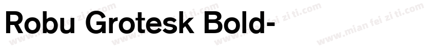 Robu Grotesk Bold字体转换